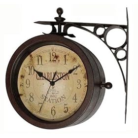 Infinity Instruments Charleston Two Sided Wall Clock