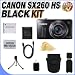 Canon PowerShot SX260 HS 12.1 MP CMOS Digital Camera Black + Extra NB6L Battery + Deluxe Case w/Strap + Mini HDMI Cable + Memory Card Wallet + USB Card Reader + Accessory Saver Bundle!