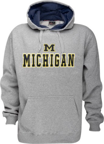 Buy Men`s Michigan Wolverines Heather Gray Automatic Fleece Hoodie