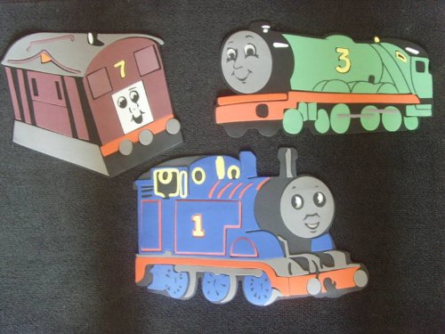 BRAND NEW SET OF 3 THOMAS THE TANK ENGINE FOAM WALL DECORATIONS / STICKERS