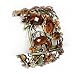 Golden Brown Crystal Butterfly Bangle Bracelet Fashion Jewelry