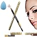 Sandistore 1 Set/5 PCS Leopard Makeup Pencil Eyeliner Pen Beauty Eye Shadow Eyebrow