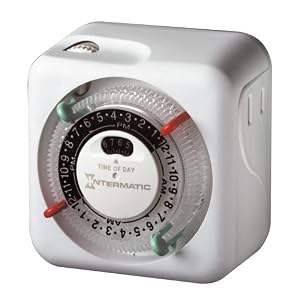 Intermatic TN111GC Lamp and Appliance Timer with 2 On Off Settings, Easy Set Lighted Dial by Intermatic