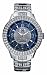Marc Ecko E16533G2 Gents Three Hand analogue movement Blue Dial with Silver & Iced Accents Iced Bezel Polished Silver Case and Bracelet