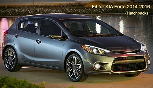 Front &amp; Rear Window Visor Deflector Vent Shade for KIA Forte Hatchback 2014-2016