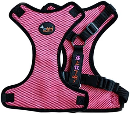 Multifunction Pet Dog Mesh X-type Vest Harness Belt (Pink, M)