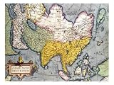 Asia: Map of the Continent Including Japan and the East Indies with Part of New Guinea, circa 1580 Art Giclee Poster Print by Abraham Ortelius, 16x12