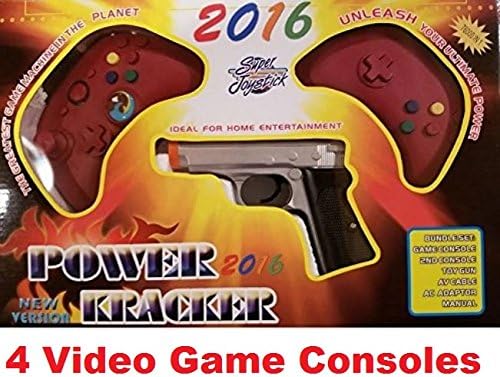 Power Player Kracker 2016 Super Joystick Plug and Play Video Game System - 4 Pack Bundle Set