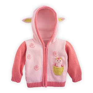 Fair Indigo Joobles Cutie the Lamb Baby Organic Cardigan (0-6 Months)