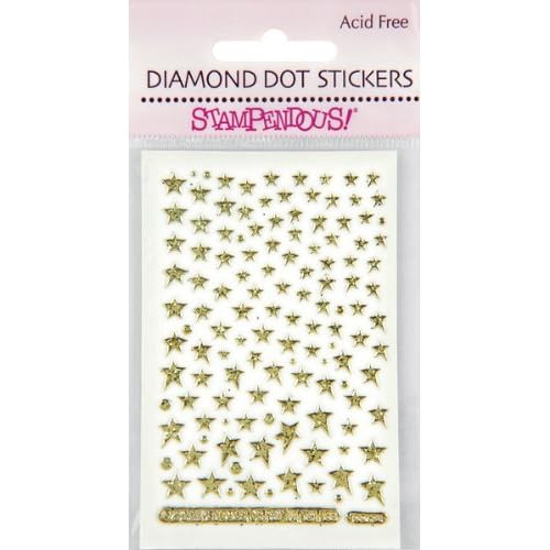 Stampendous Diamond Dot Stickers Gold Stars