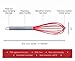 StarPack Basics Silicone Whisk, High Heat Resistant to 480°F, Non-Stick Safe Silicone Whisk (Cherry Red)