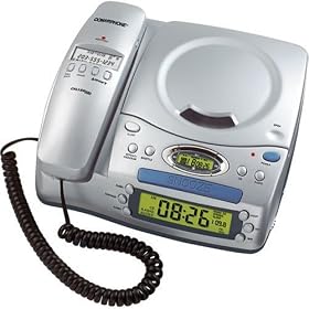 Conair CID502 Corded Phone with Caller ID, Clock Radio, and CD Player (Metallic Silver) by Conair