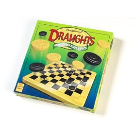 Traditional Draughts with Wooden Board & Pieces