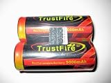 2 Pcs Trustfire 26650 3.7v 5000mah Lithium Li-ion Rechargeable Battery