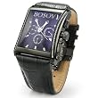 Bosovi Mens Designer Watch with Swiss Movement and 64 Diamonds - Black Ion Pl.