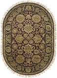 Safavieh Classic CL254A Burgundy 46x66 Oval Handmade Wool Area Rug