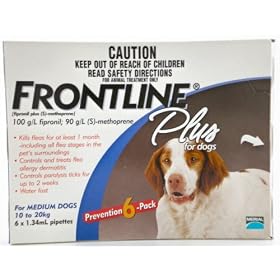Frontline Plus Med Dog 6 Pk Blue Kill Fleas Ticks