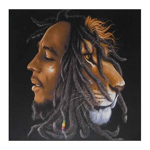 Bob Marley Lion Canvas Print 23X31