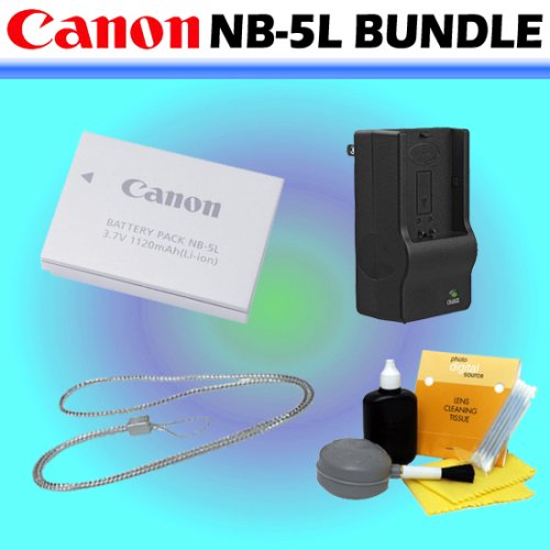 Canon NB 5L Battery and Charger Accessory Kit for Canon Powershot Digital Cameras