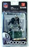 McFarlane Toys NFL Sports Picks Series 25 Action Figure Charles Woodson (Oakland Raiders) Black Jersey Silver Collector Level Chase