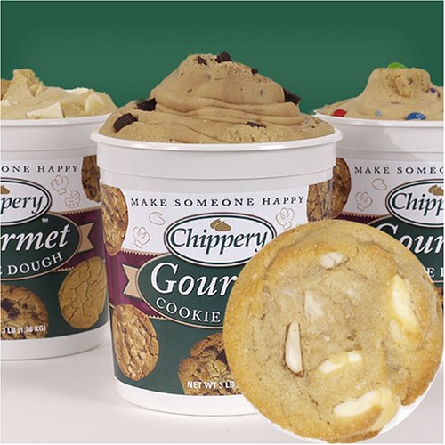 Chippery Gourmet White Chunk Almond Cookie Dough - Two, 3 lb. Tubs by Chippery