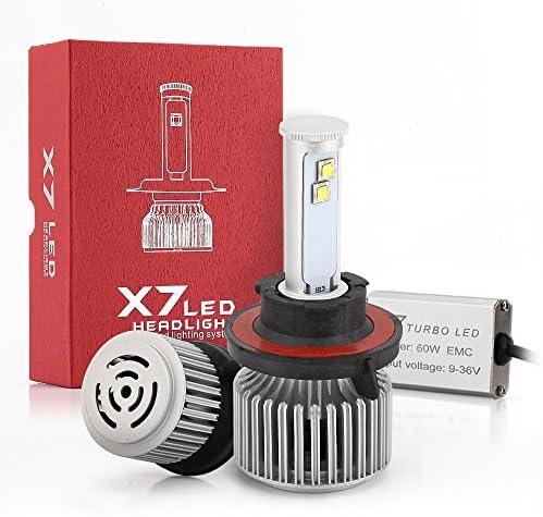Oakletrea LED Headlight Conversion Kit - H13/9008 - 120w 9600Lm 6K Cool White Cree Bulbs All-in-One Clear Arc-Beam Kit
