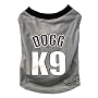 Snoop Dogg Pets Polyester Basketball Jersey, Light Gray, Medium