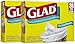 Glad Garbage Small, White, 30 ct, 4 gallons, 2pk