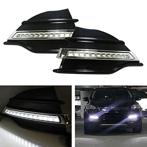 iJDMTOY OEM Fit 12LED High Power LED Daytime Running Lights Assembly
