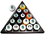 Michigan State Spartans Billiard Pool Ball Set