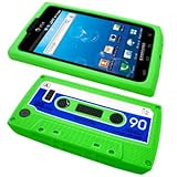 Cbus Wireless brand Green/Blue Silicone Cassette Tape Case / Skin / Cover f ....