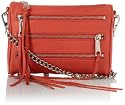 Rebecca Minkoff Mini 5-zip Cross Body Bag,Coral,One Size
