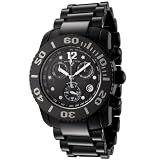 Swiss Legend Women's 10128-BKBD Chronograph Diamond Black Ceramic Black Dial Watch