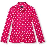 THE CHILDREN'S PLACE(ザ・チルドレンズプレイス) ドットプリントラッフルペプラムボタン-ダウンシャツ ウォーターメロン トップス長袖シャツ 14歳【並行輸入】