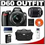 Nikon D60 Digital SLR Camera with 18-55mm AF-S VR Zoom Lens + Nikon 55-200mm AF-S Zoom Lens + EN-EL9 Battery + Case + Cameta Bonus Accessory Kit