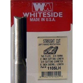 Whiteside - WS1105LH - 3/4" 2 Flute Left Hand CT Straight Bit