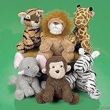 -Suede Jungle Animal Assortment (1 dz)