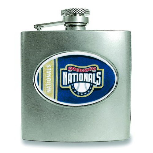 MLB Washington Nationals 6oz Stainless Steel Hip Flask