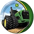 John Deere Round Dessert Plates, 8 Count