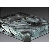 Acrylic Mink Wolf Face Blanket