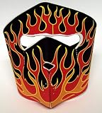 Neoprene Red Flames Motorcycle Face Mask Facemask