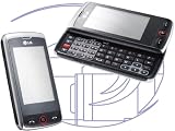 LG GW520 Etna QWERTY (UMTS, 3MP Kamera, MP3) schwarz silber Smartphone ohne Vertrag, kein Simlock