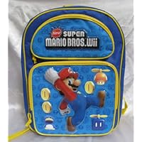 NEW Super Mario Brothers Bros Wii Large Backpack Bag
