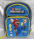 NEW Super Mario Brothers Bros Wii Large Backpack Bag