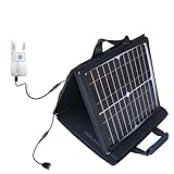 Aiptek PocketCinema V10 plus SunVolt Portable High Power Solar Charger by Gomadic - Outlet- speed charge for multiple gadgets