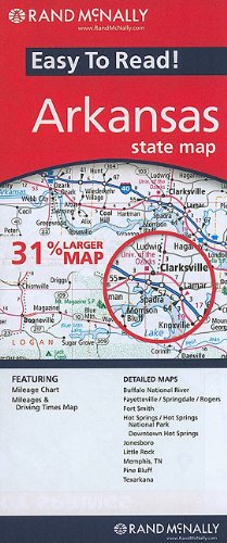Arkansas State Map (Rand McNally Easy to Read!)