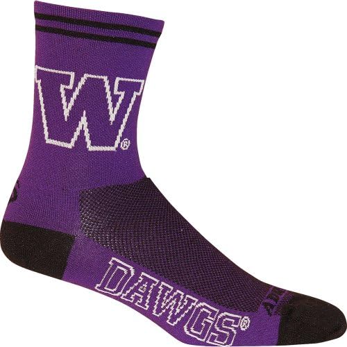 Adrenaline Games USA Washington Huskies NCAA Cycling Socks (Large/X-Large)