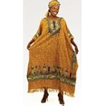 Villagers Caftan Kaftan with Matching Headwrap - Available in Several Colors