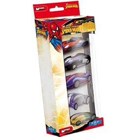 Mondo Motors 54015 Pack of 5 Spiderman Cars