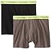 Calvin Klein Boys' Black and Gray Boxer Briefs, Pack of Two